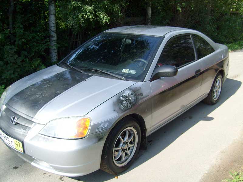 Honda Civic Coupe VII, АЭРОГРАФИЯ, 2001 год выпуска, 79 т.миль, АКПП, 1,7 л. i, 125 л.с.